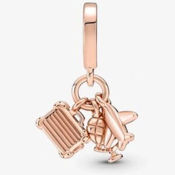 Pandora Rose Gold Travel Charm - Picture 3 of 5
